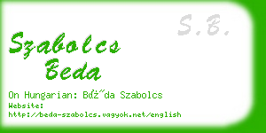 szabolcs beda business card